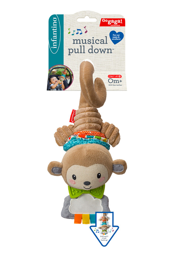 Infantino musical pull sales down monkey