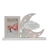 Bambino Light Up Moon Mantel Plaque Frame 28cm