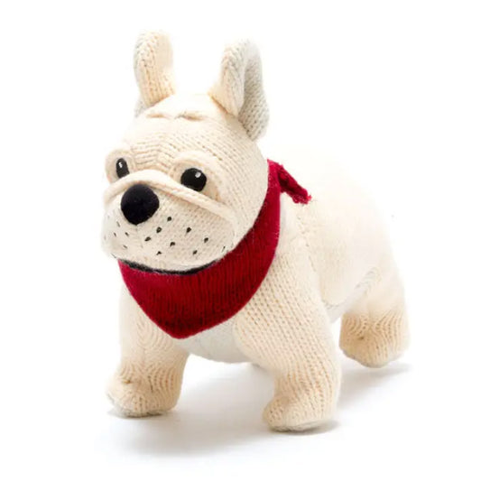 Knitted Bulldog Plush Toy