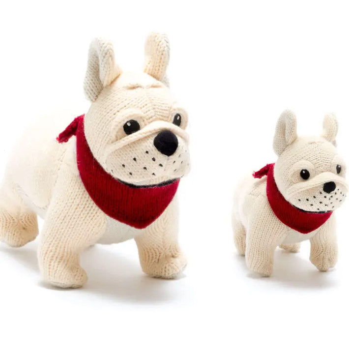 Knitted Bulldog Plush Toy