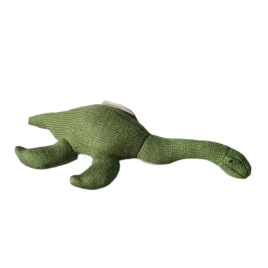 Knitted Green Plesiosaurus Dinosaur Baby Rattle