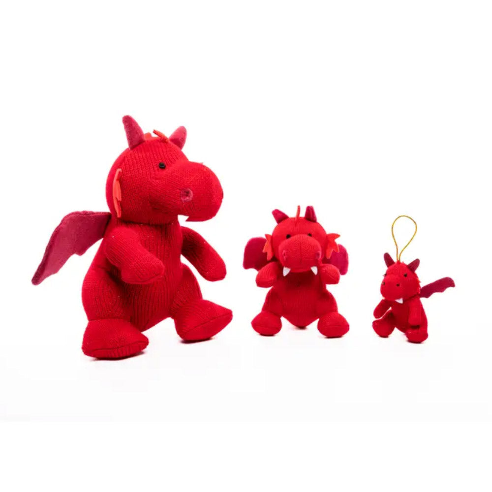 Knitted Red Dragon Plush Toy