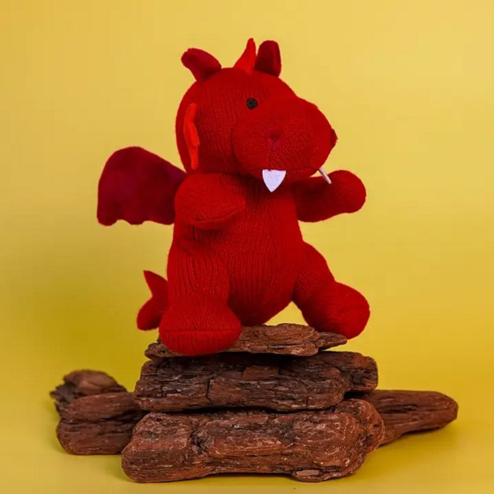 Knitted Red Dragon Plush Toy