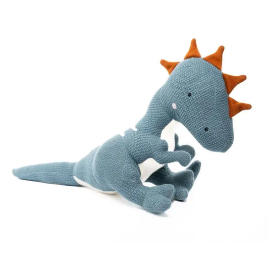 Large Blue Organic Cotton Dinosaur Plush T Rex Toy