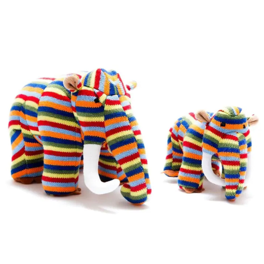 Stripe Knitted Woolly Mammoth Dinosaur Plush Toy