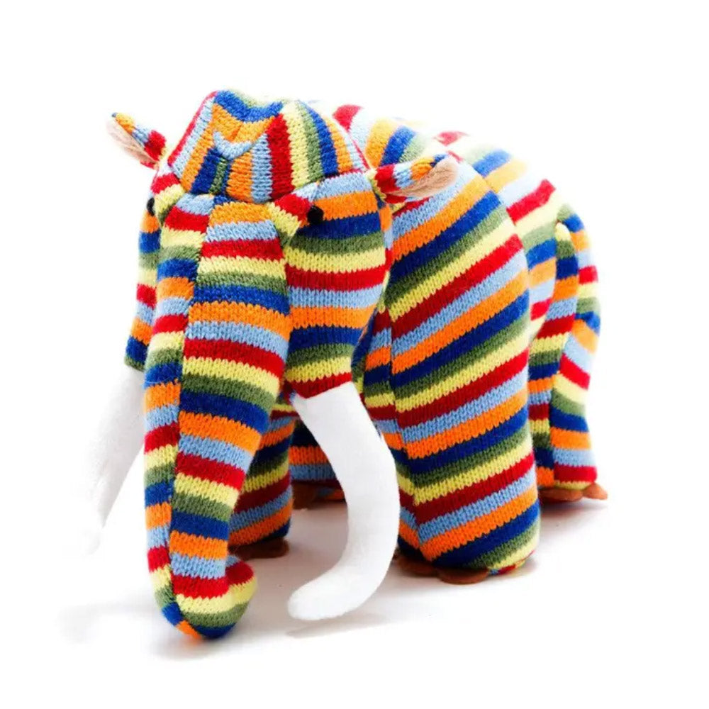 Stripe Knitted Woolly Mammoth Dinosaur Plush Toy