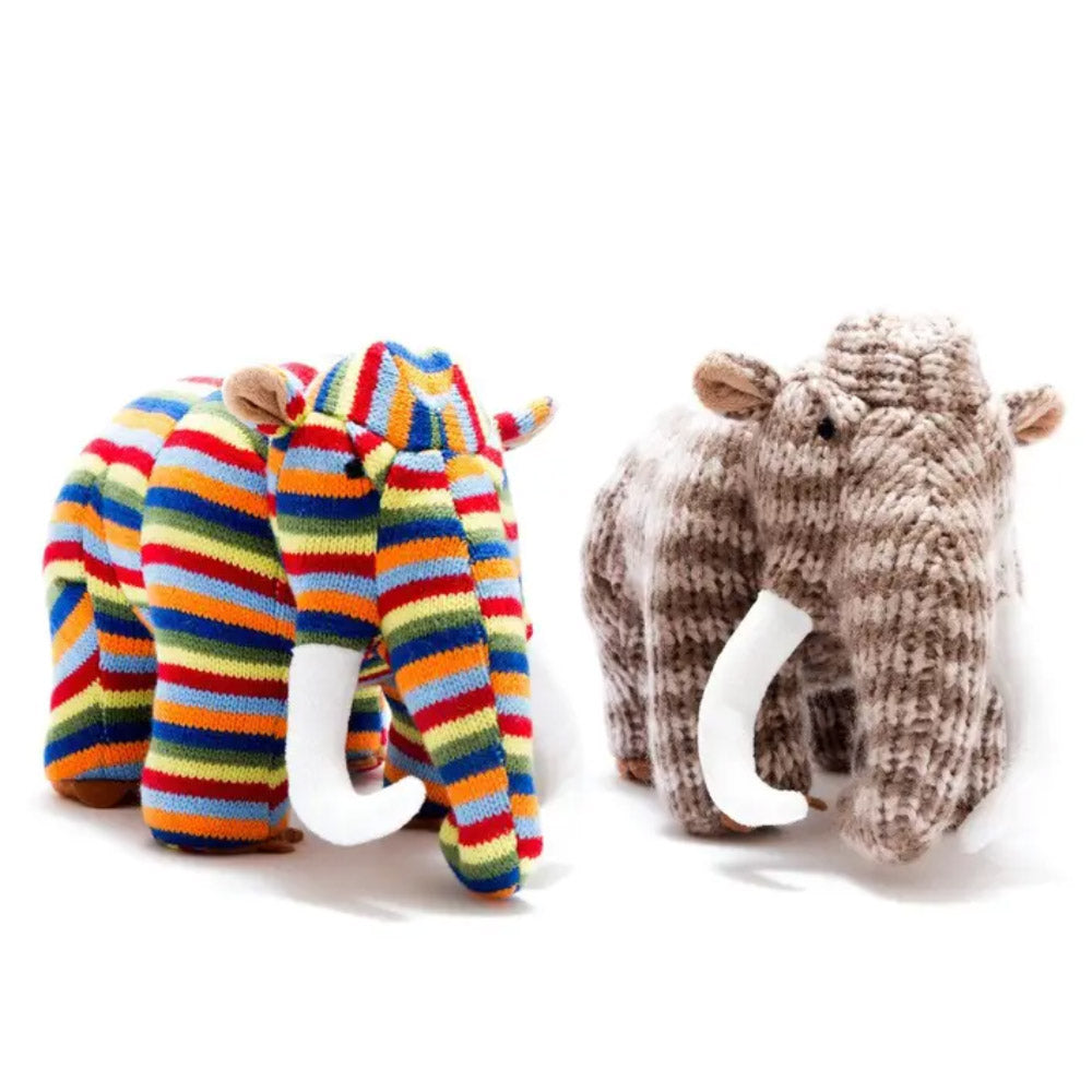 Stripe Knitted Woolly Mammoth Dinosaur Plush Toy