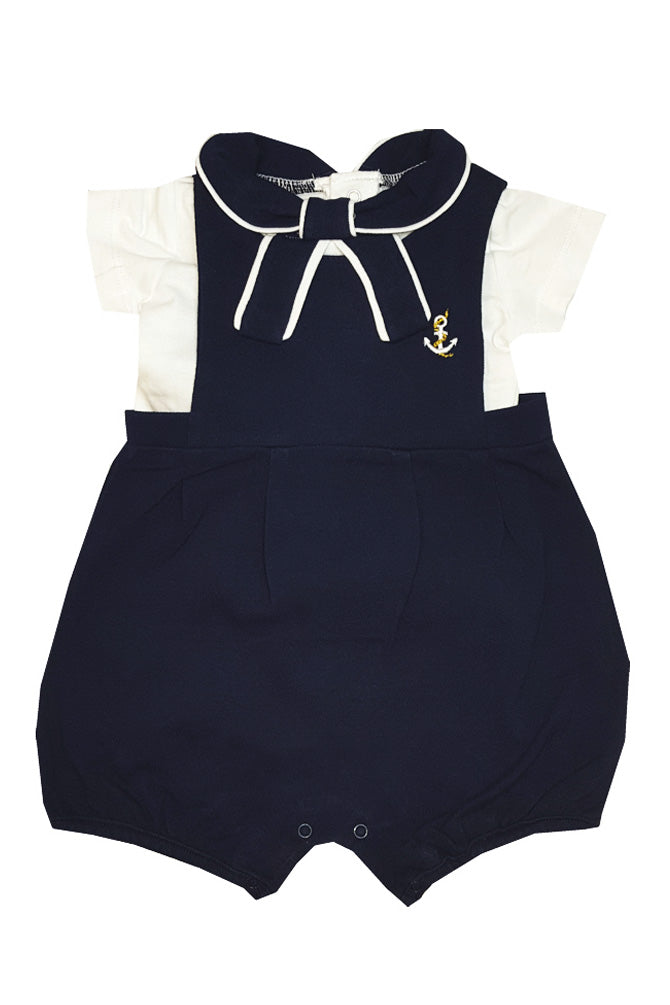 Pique Nautical Dungaree Set