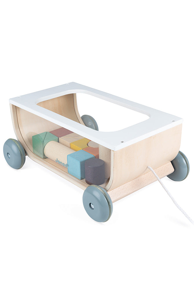 Janod Sweet Cocoon Cart With Blocks