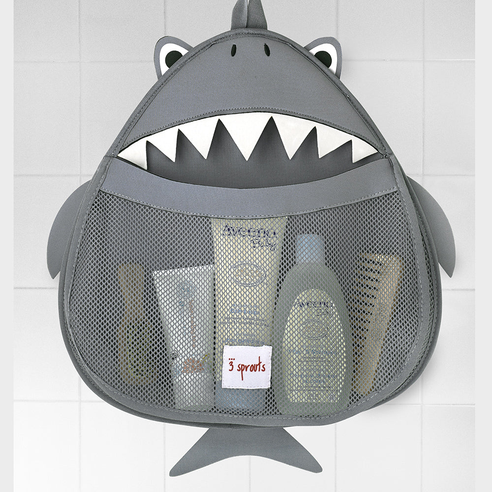 3 Sprouts Bath Storage Shark Grey