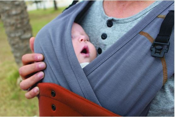 Close Caboo DX + Merino Baby Carrier, Rust