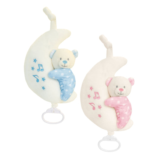 Baby Teddy Bear on Musical Moon 20cm