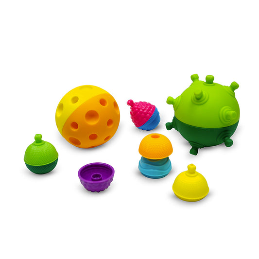 Lalaboom 2 Sensory Balls and 4 Educational Beads