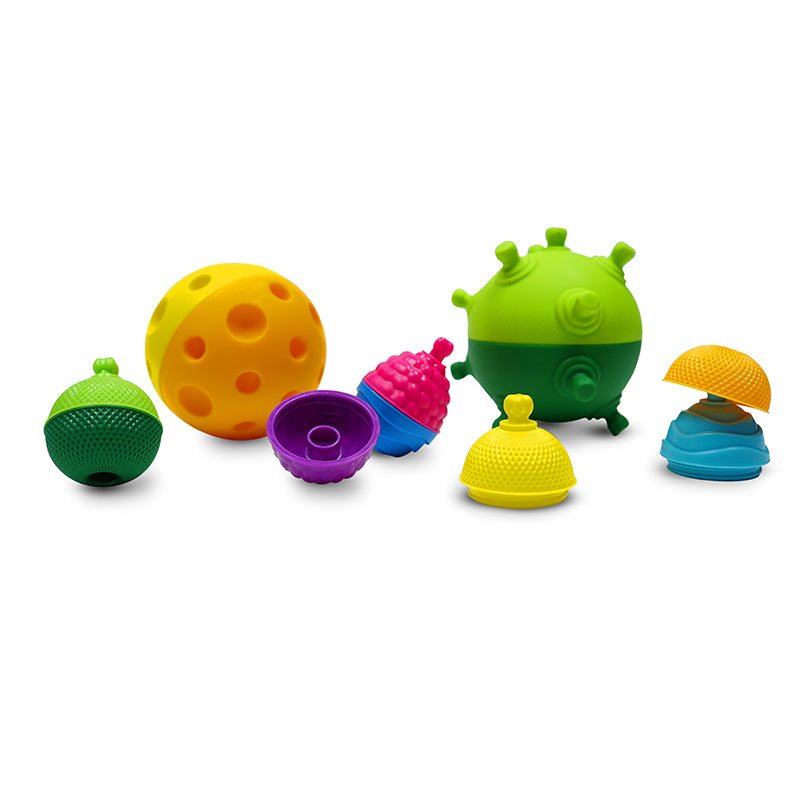 Lalaboom 2 Sensory Balls and 4 Educational Beads