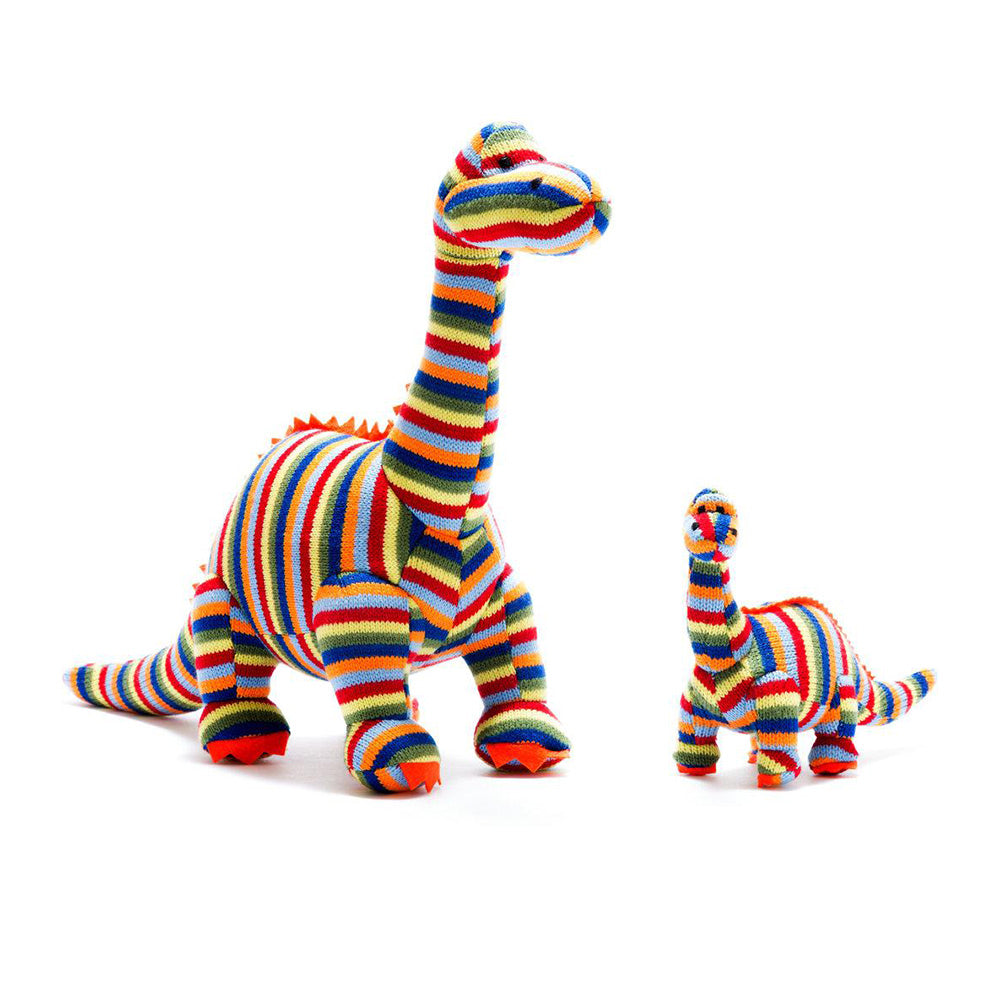 Medium Stripe Diplodocus Knitted Soft Toy