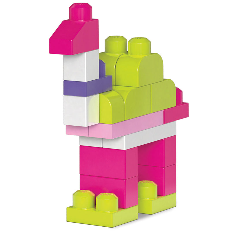 Mega Bloks Big Building Bag 60pcs Pink Bag