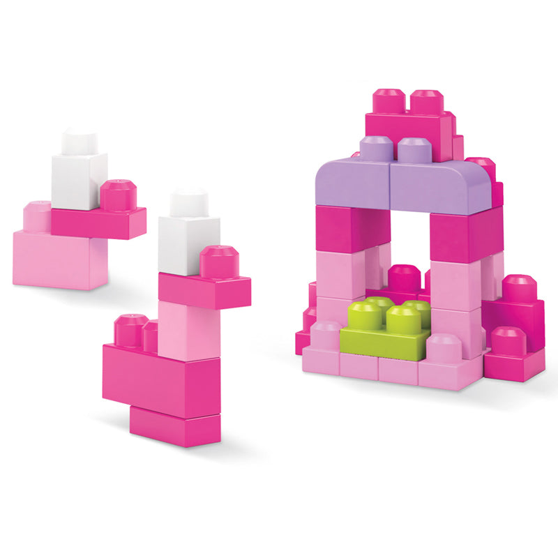 Mega Bloks Big Building Bag 60pcs Pink Bag