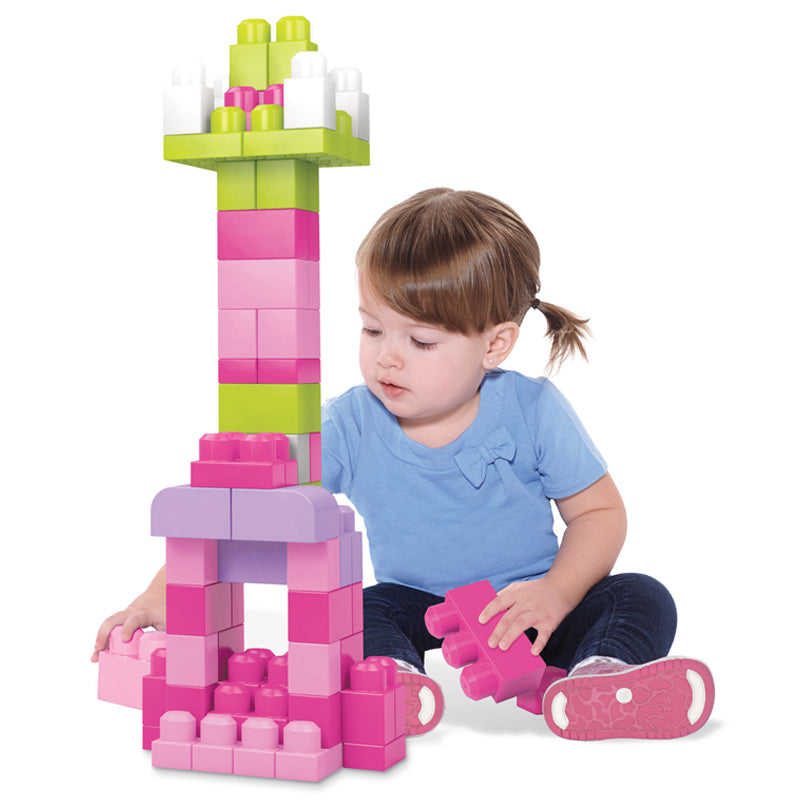 Mega Bloks Big Building Bag 60pcs Pink Bag