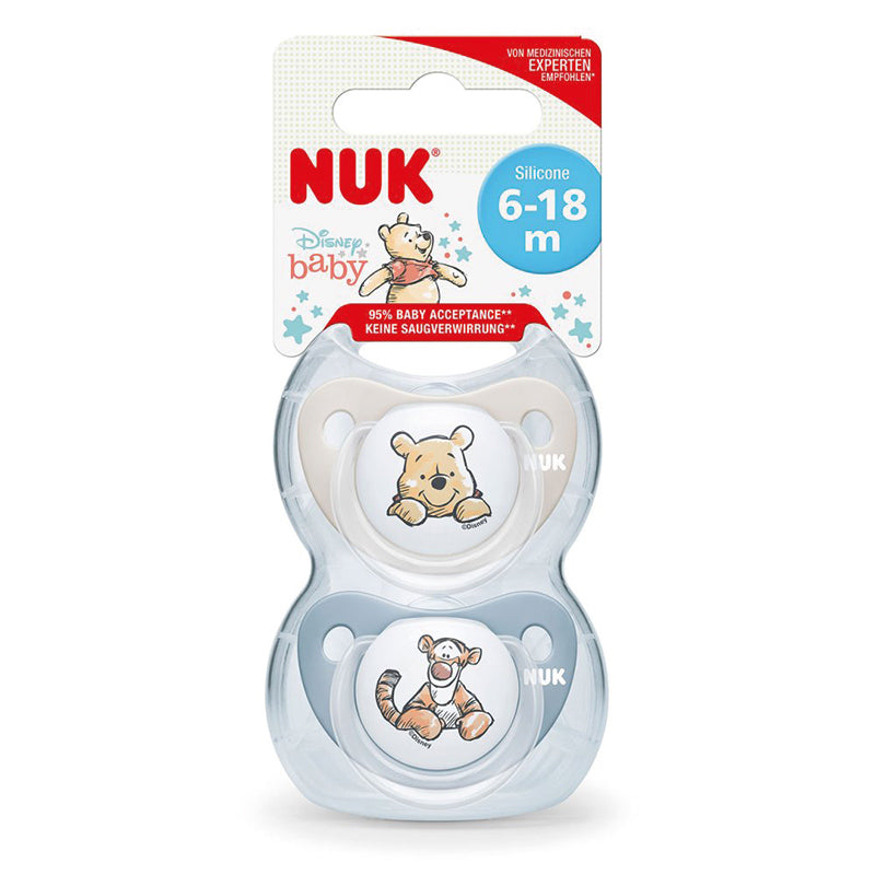 NUK Disney Winnie The Pooh Soother Boy 6-18m 2Pk