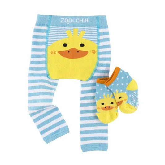 Zoocchini Legging and Sock Set Puddles The Duck 12-18M