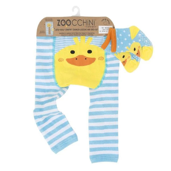 Zoocchini Legging and Sock Set Puddles The Duck 12-18M