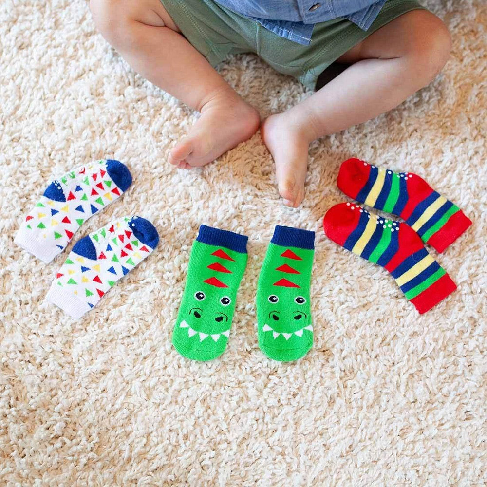 Zoocchini Sock Set 3 Pack Devin Dinosaur 0-24M