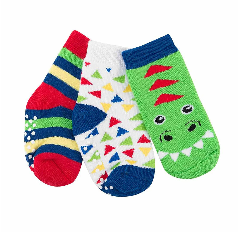 Zoocchini Sock Set 3 Pack Devin Dinosaur 0-24M