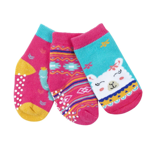 Zoocchini Sock Set 3 Pack Laney Llama 0-24M