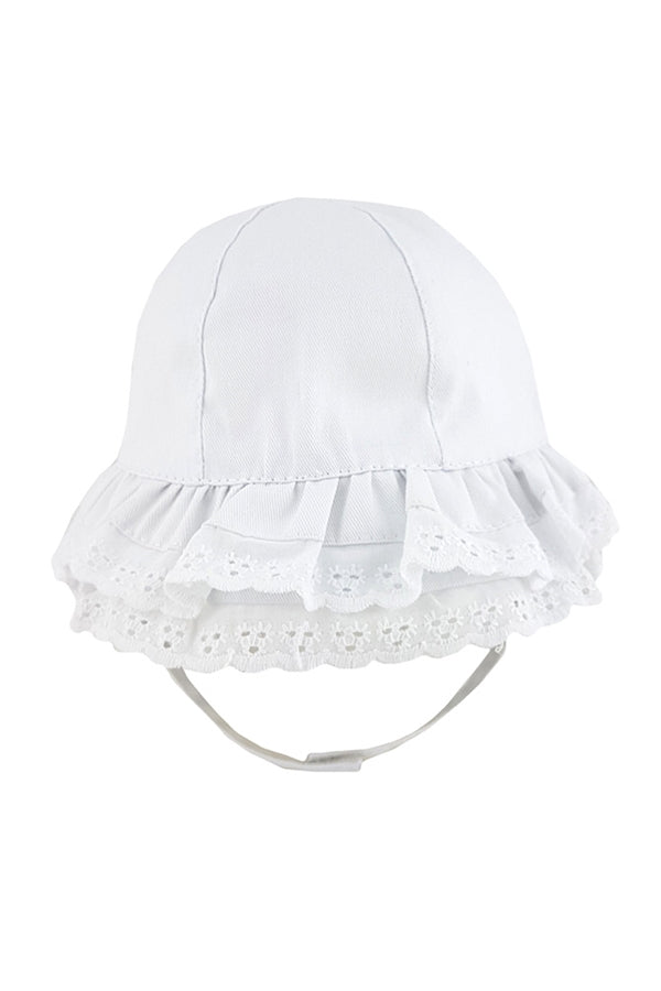 Broderie Anglaise Frilly Sun Hat