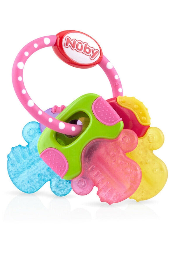 Pink Nuby Icy Bites Key Teether