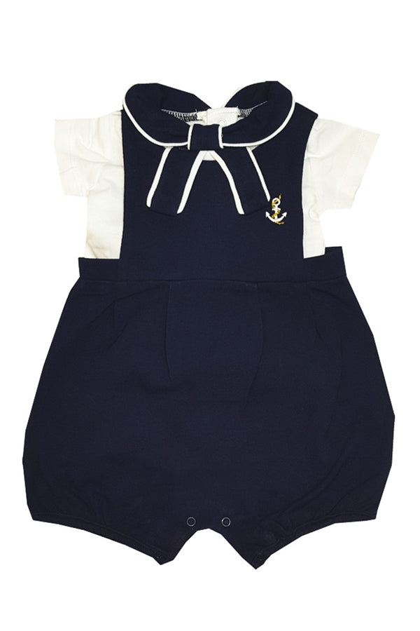 Pique Nautical Dungaree Set